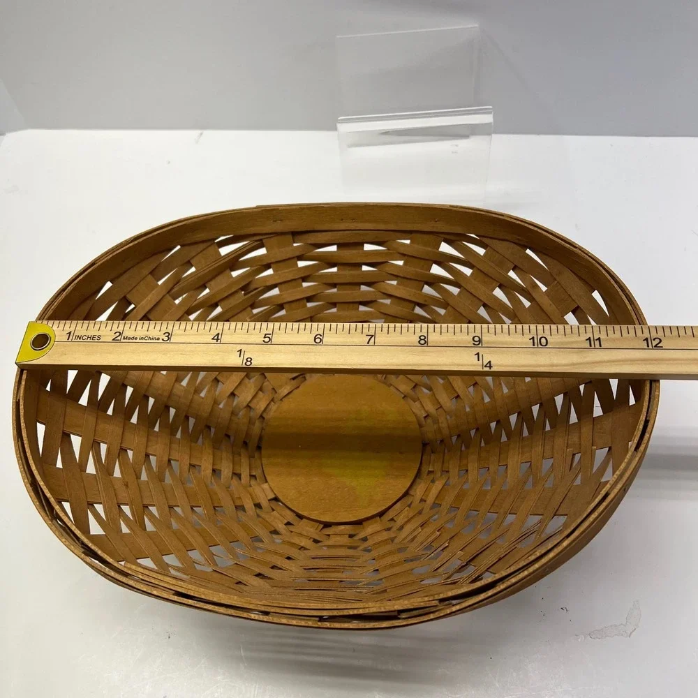 Longaberger 2009 Baskets Dresden OH USA Woven Wood Oval Serving Display